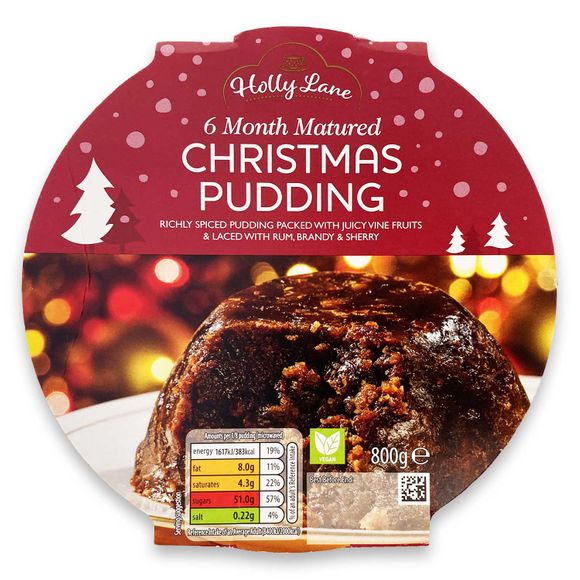 6 Month Matured Christmas Pudding 800g Holly Lane ALDI.IE